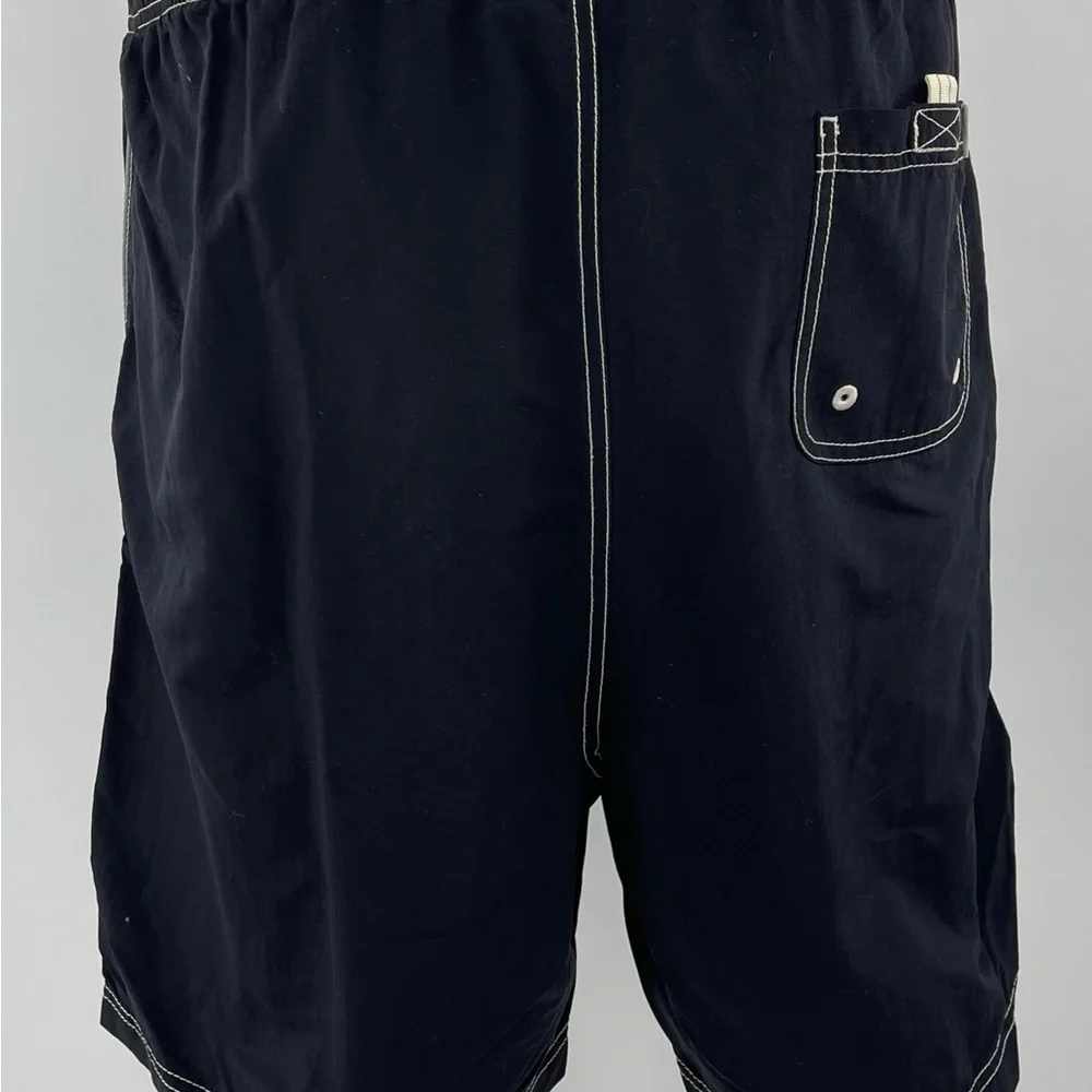 Tommy Bahama‎ Black w/ White Logo Nylon Swim Trunks Bathing Suit Mesh Lined XL